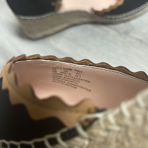 Kate Spade Thea‎ wedges Black Canvas NEW - Picture 8 of 9